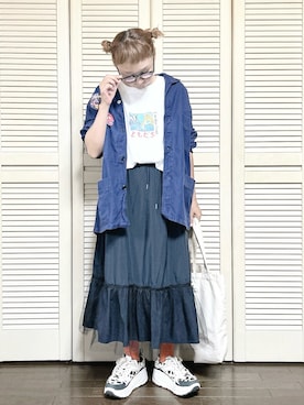 「アイテム（カバーオール）」を使った、ぽん。さん（レディース・158cm）の秋コーディネート