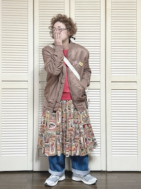 「アイテム（スウェット）」を使った、ぽん。さん（レディース・158cm・40代）の冬コーディネート