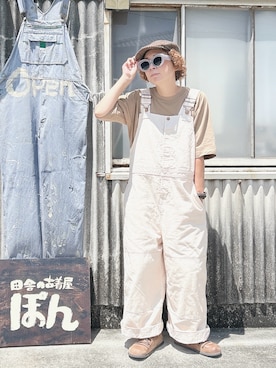 「アイテム（ハンチング/ベレー帽）」を使った、ぽん。さん（レディース・158cm）の夏コーディネート