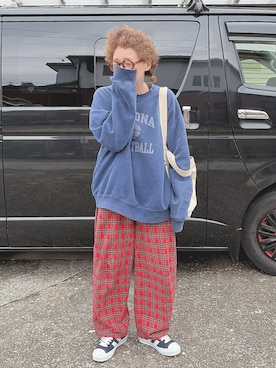 「PRO-Keds（プロケッズ）のアイテム」を使った、ぽん。さん（レディース・158cm）の春コーディネート