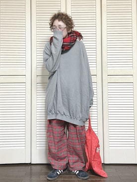 「アイテム（スウェット）」を使った、ぽん。さん（レディース・158cm・40代）の冬コーディネート