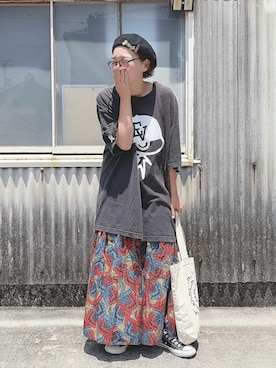 「CONVERSE（コンバース）のアイテム」を使った、ぽん。さん（レディース・158cm）の夏コーディネート