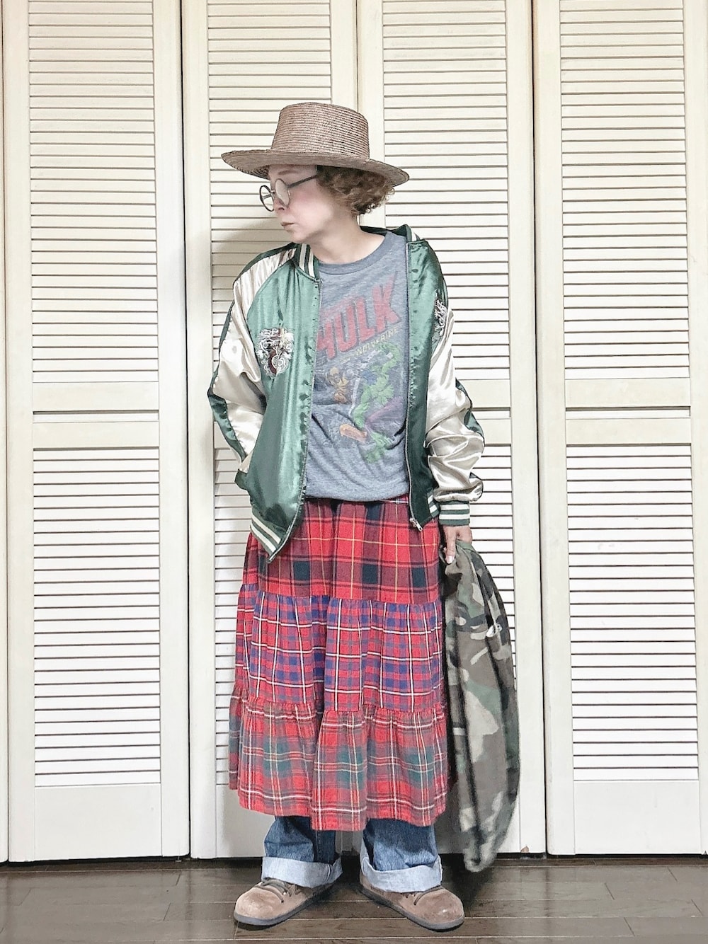 BEAMS BOY / ネル タータン ティアード ロング スカート BEAMS BOY（ビームスボーイ）の「BEAMS BOY / ネル タータン