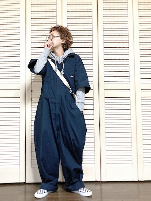 ぽん。｜Dickiesのつなぎ/オールインワンを使ったコーディネート - WEAR