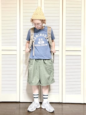 「アイテム（バックパック/リュック）」を使った、ぽん。さん（レディース・158cm・40代）の夏コーディネート