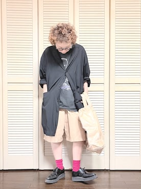 「COMME des GARCONS（コムデギャルソン）のアイテム」を使った、ぽん。さん（レディース・158cm）の春コーディネート