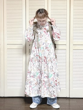 「アイテム（ワンピース/ドレス）」を使った、ぽん。さん（レディース・158cm・40代）の秋コーディネート
