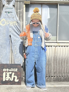 「Handmade（ハンドメイド）のアイテム（帽子）」を使った、ぽん。さん（レディース・158cm）の春コーディネート