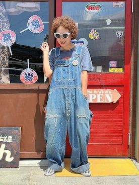 「VANS(バンズ)のアイテム」を使った、ぽん。さん(レディース・158cm)の夏コーディネート