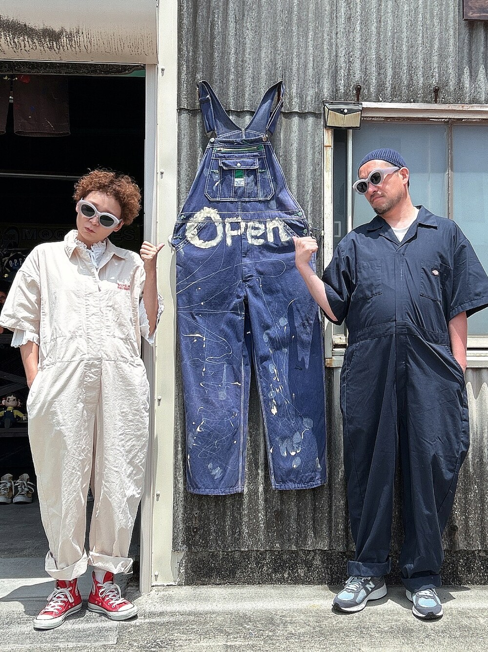 ぽん。｜Dickiesのつなぎ/オールインワンを使ったコーディネート
