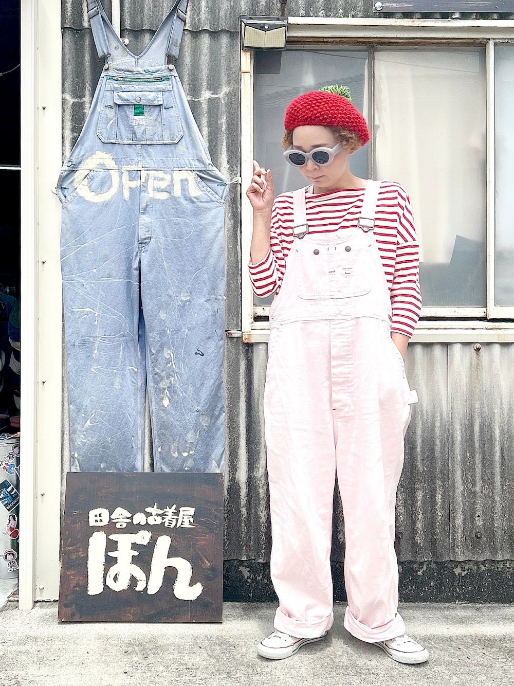 ビブパンツ　ボーダー レディース S オーバーオール ビブパンツ ボーダー レディース S オーバーオール ビブパンツ