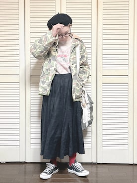 ぽん。さん（レディース・158cm）の春コーディネート