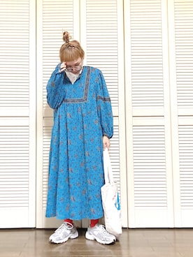 「アイテム（ワンピース/ドレス）」を使った、ぽん。さん（レディース・158cm・40代）の春コーディネート
