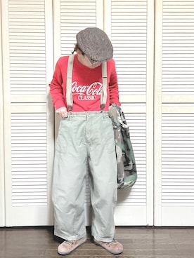 「アイテム（ハンチング/ベレー帽）」を使った、ぽん。さん（レディース・158cm・40代）の秋コーディネート