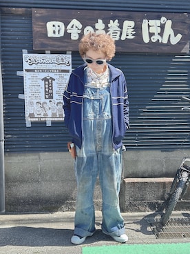 「アイテム（ジャージ）」を使った、ぽん。さん（レディース・158cm）の春コーディネート