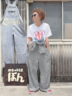 「VANS(バンズ)のアイテム」を使った、ぽん。さん(レディース・158cm)の春コーディネート