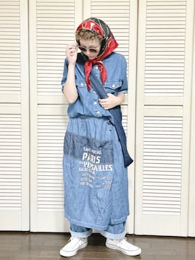 「アイテム（トップス）」を使った、ぽん。さん（レディース・158cm・40代）の夏コーディネート