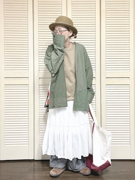 「アイテム（帽子）」を使った、ぽん。さん（レディース・158cm・40代）の秋コーディネート
