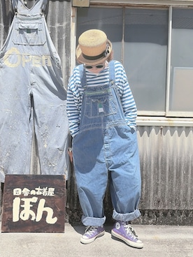 「CONVERSE（コンバース）のアイテム」を使った、ぽん。さん（レディース・158cm）の春コーディネート