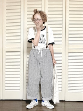 「アイテム（トップス）」を使った、ぽん。さん（レディース・158cm・40代）の夏コーディネート