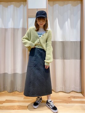 「blue」｜「アイテム（帽子）」を使った、kuma.さん（レディース・163cm）の秋コーディネート