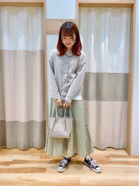 「blue」｜「アイテム（ショルダーバッグ）」を使った、kuma.さん（レディース・163cm）の春コーディネート