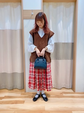 「レトロ」｜「アイテム（その他シューズ）」を使った、kuma.さん（レディース・163cm）の春コーディネート