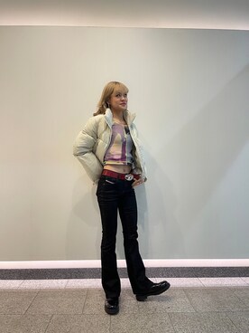 「DIESEL」｜「アイテム（ブーツ）」を使った、Aoi.Tさん（レディース・167cm）の秋コーディネート