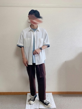 「RAGEBLUE（レイジブルー）のアイテム（腕時計）」を使った、ふみふみさん（メンズ・172cm）の夏コーディネート