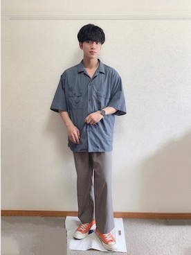 「RAGEBLUE（レイジブルー）のアイテム（腕時計）」を使った、ふみふみさん（メンズ・172cm）の夏コーディネート