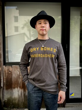 「Dry Bones（ドライボーンズ）のアイテム」を使った、Toru Nakashimaさん（メンズ・170cm）の夏コーディネート