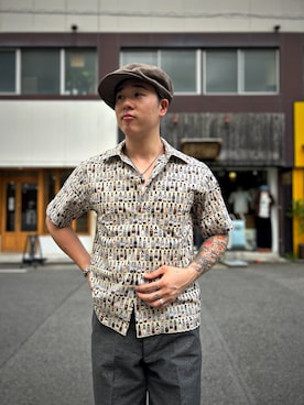 「アイテム（キャスケット）」を使った、Toru Nakashimaさん（メンズ・170cm・20代）の秋コーディネート