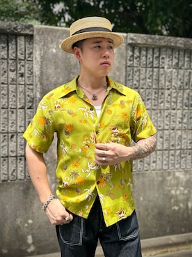 「アロハシャツ」｜Toru Nakashimaさん（メンズ・170cm）の秋コーディネート