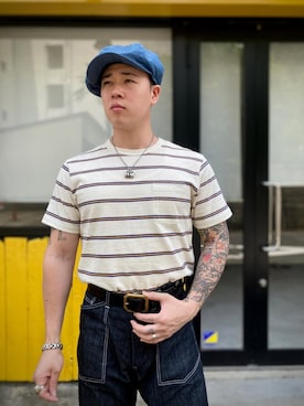 「アイテム（キャスケット）」を使った、Toru Nakashimaさん（メンズ・170cm・20代）の秋コーディネート