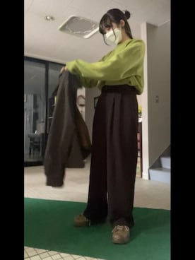 「古着女子」｜「アイテム（ブルゾン）」を使った、い つ こさん（レディース・156cm）の冬コーディネート