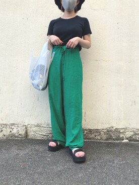「Teva（テバ）のTeva / プラットフォーム ユニバーサル（サンダル）」を使った、あやか◡̈さん（レディース・153cm）の夏コーディネート