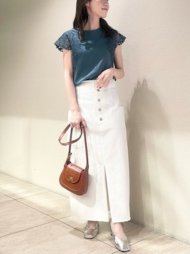 「URBAN RESEARCH ROSSO WOMEN（アーバンリサーチ　ロッソ）のアイテム」を使った、risaさん（レディース・153cm）の夏コーディネート