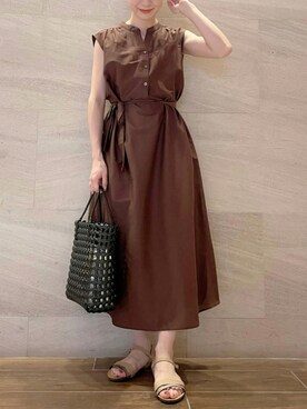 「URBAN RESEARCH ROSSO WOMEN（アーバンリサーチ　ロッソ）のアイテム（サンダル）」を使った、risaさん（レディース・153cm）の夏コーディネート