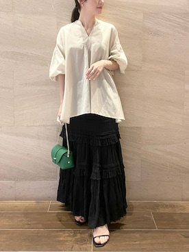 「URBAN RESEARCH ROSSO WOMEN（アーバンリサーチ　ロッソ）のアイテム（サンダル）」を使った、risaさん（レディース・153cm）の春コーディネート