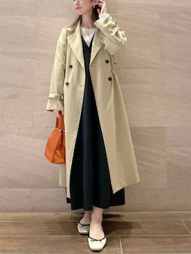 「URBAN RESEARCH（アーバンリサーチ）のアイテム（トレンチコート）」を使った、risaさん（レディース・153cm）の春コーディネート