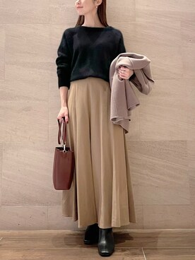 「シンフルコーデ」｜「アイテム（その他アウター）」を使った、risaさん（レディース・153cm）の冬コーディネート