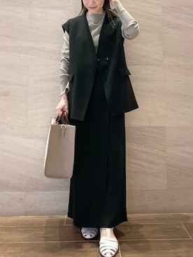 「URBAN RESEARCH ROSSO WOMEN（アーバンリサーチ　ロッソ）のアイテム（セットアップ）」を使った、risaさん（レディース・153cm）の春コーディネート