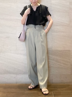 「URBAN RESEARCH ROSSO WOMEN（アーバンリサーチ　ロッソ）のアイテム（サンダル）」を使った、risaさん（レディース・153cm）の春コーディネート