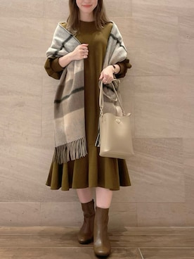 risaさん（レディース・153cm）の冬コーディネート