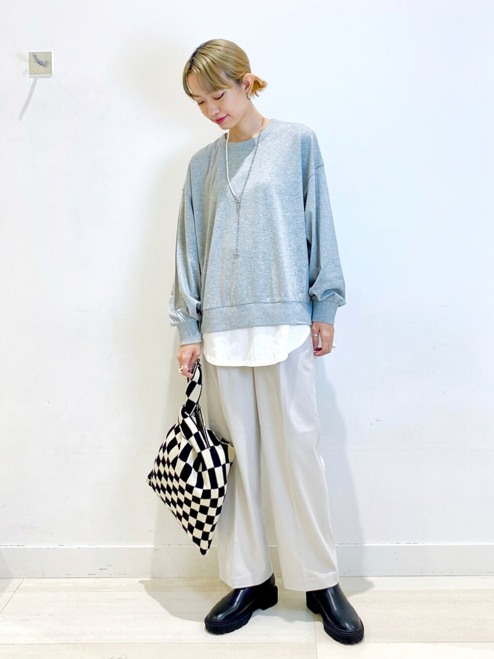 GLOBAL WORK（グローバルワーク）の「フェイクレイヤードプルオーバー  