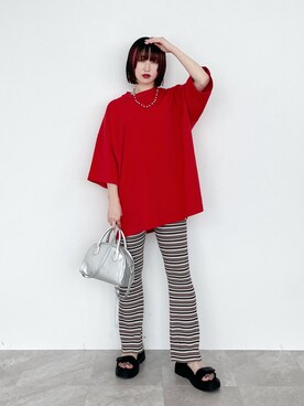 「PBLIM（ページボーイリム）のアイテム（サンダル）」を使った、KUMiさん（レディース・159cm）の春コーディネート