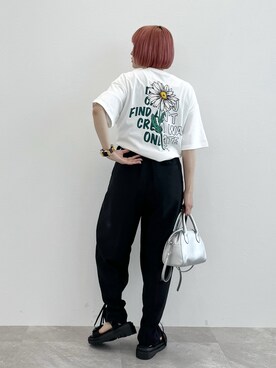 「PBLIM（ページボーイリム）のアイテム（サンダル）」を使った、KUMiさん（レディース・159cm）の夏コーディネート