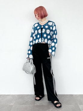 「PBLIM（ページボーイリム）のアイテム（サンダル）」を使った、KUMiさん（レディース・159cm）の夏コーディネート