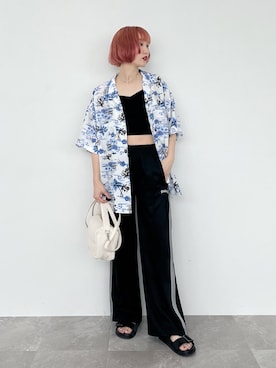 「PBLIM（ページボーイリム）のアイテム（サンダル）」を使った、KUMiさん（レディース・159cm）の春コーディネート