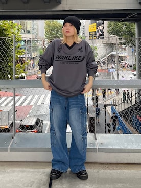 「PBLIM（ページボーイリム）のアイテム（その他トップス）」を使った、KUMiさん（レディース・159cm）の秋コーディネート